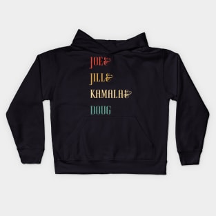 joe jill kamala doug -  joe Retro Gift Kids Hoodie